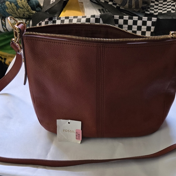 Fossil Women's Brown Crossbody Bag - Picture 3 of 4